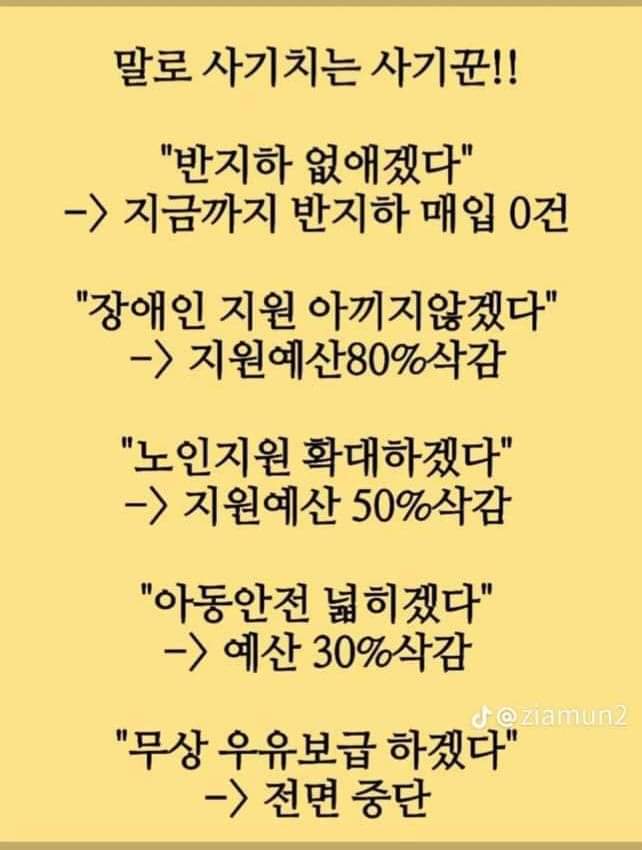 말로 사기치는 윤석열정부