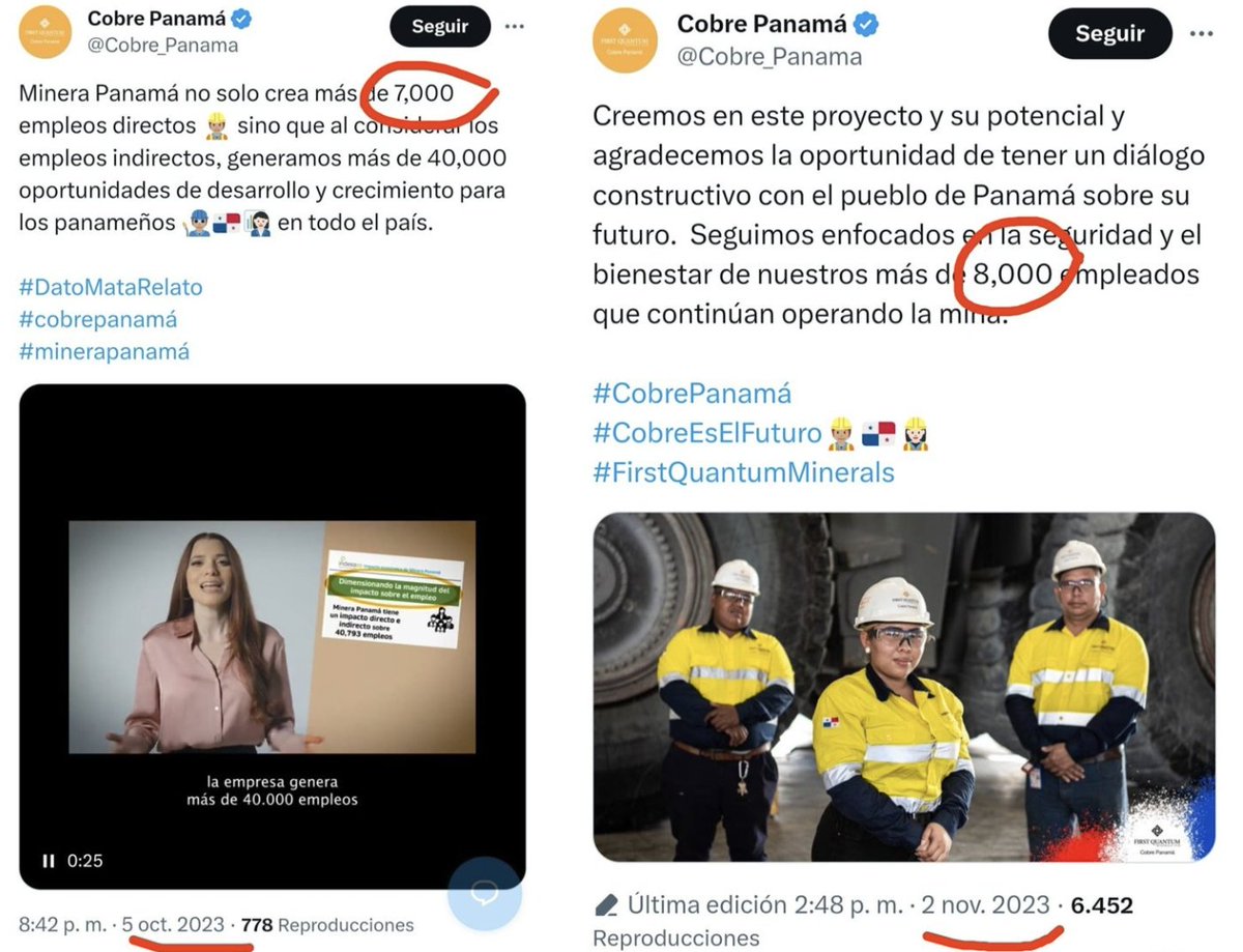 En menos de un mes <a href="/MineraPanama/">Minera Panamá</a> contrató 1000 personas, de aqui a que el <a href="/OJudicialPanama/">OJudicialPanamá</a> de su fallo todos en Panamá seremos mineros, clase de sinverguenzas!!!