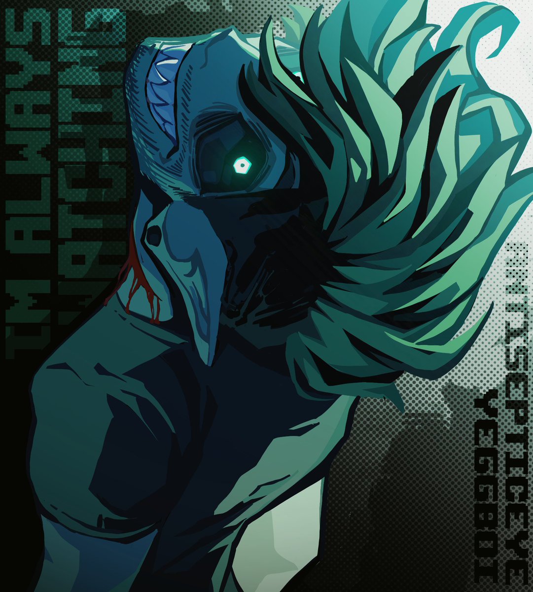 Yeggmori's tweet photo. Anti was keeping me locked in a cage that’s why I’m late for Halloween I swear 
.
#jacksepticeye #septicart https://t.co/1k9mGwnd4O