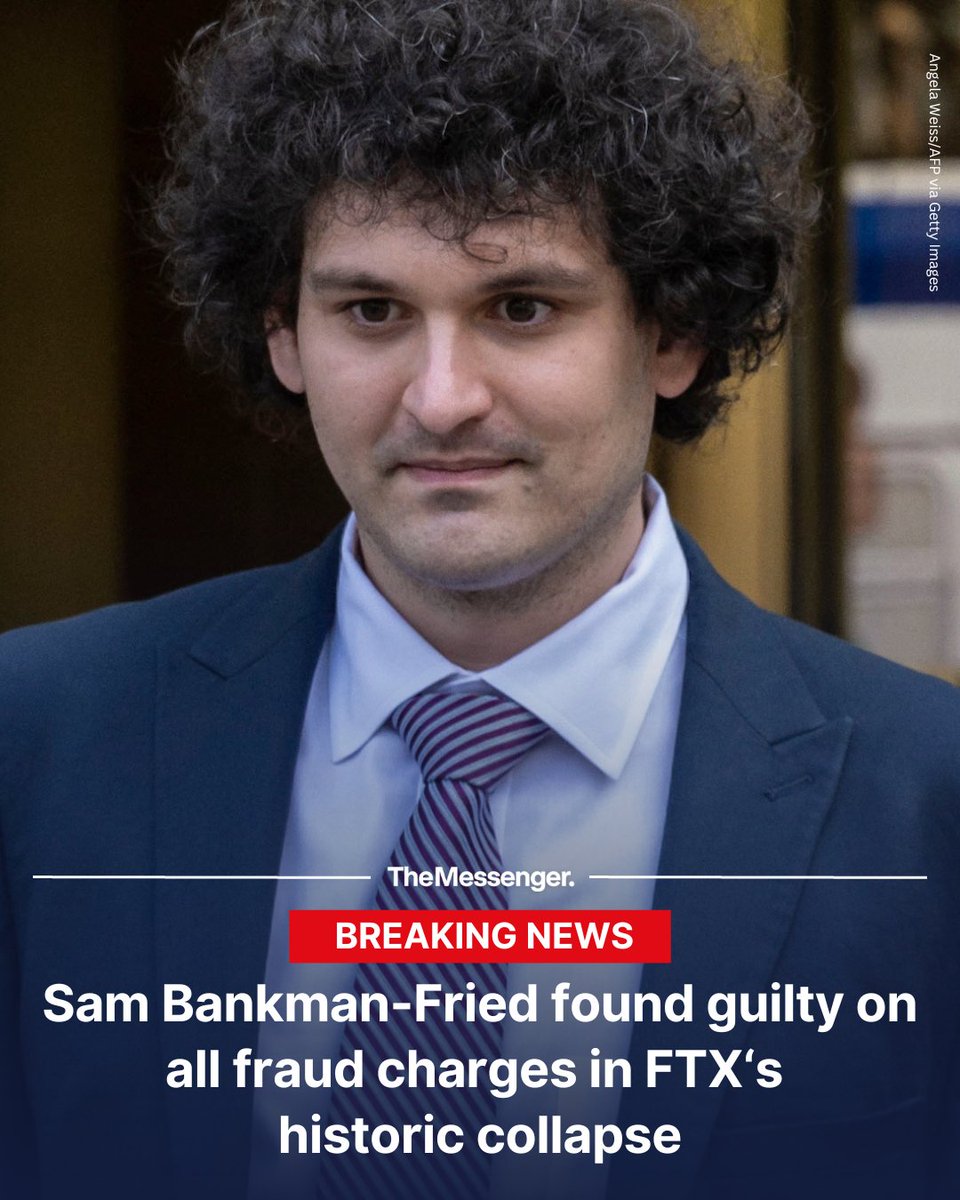 BREAKING: Sam Bankman-Fried found guilty on all fraud charges in collapse of FTX exchange trib.al/BPlz6V5