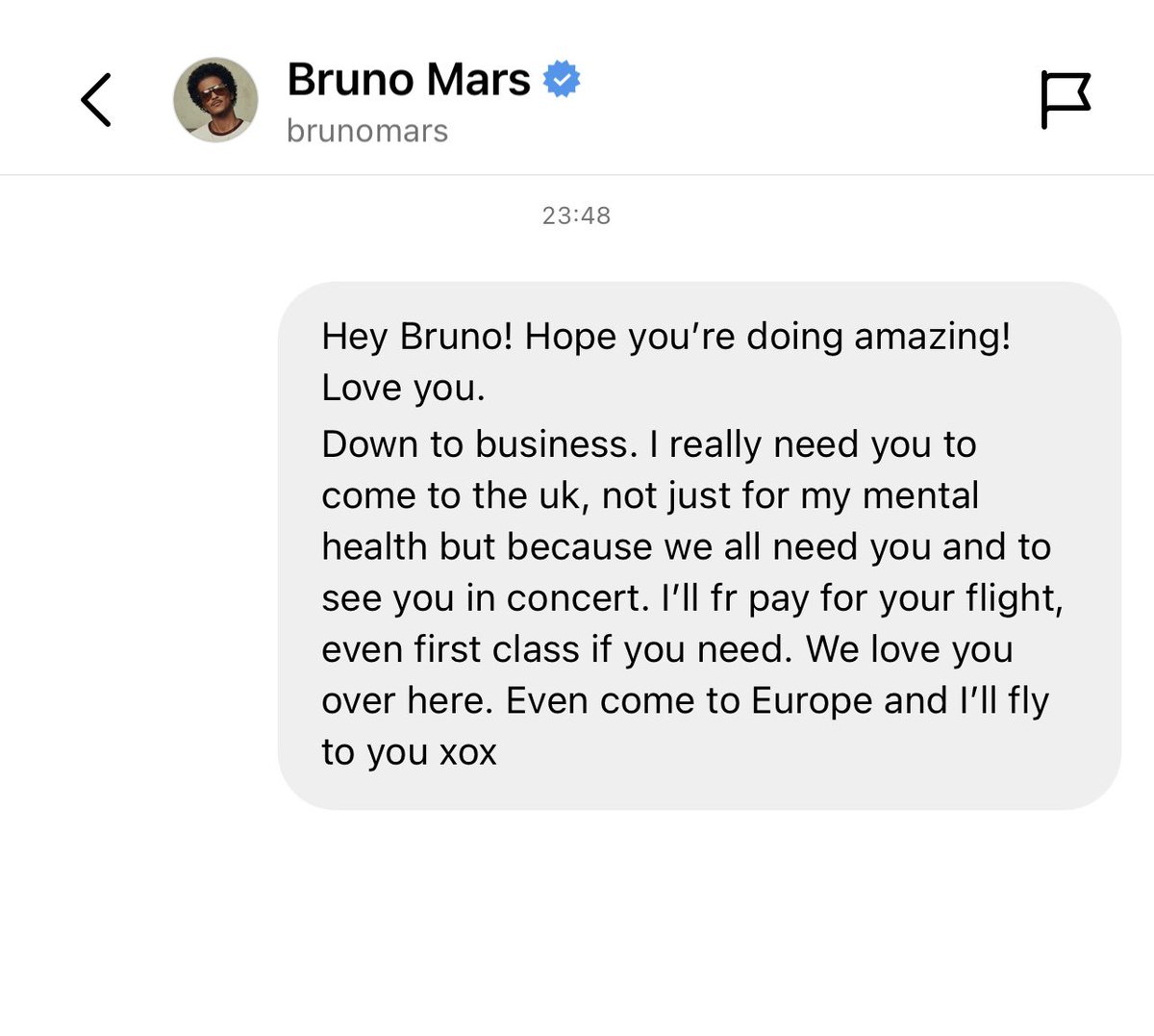 DaisyKJohn1's tweet photo. Is it just me who needs @BrunoMars to come to Europe ?? #bringbrunotoeurope https://t.co/GXueDOEnWV