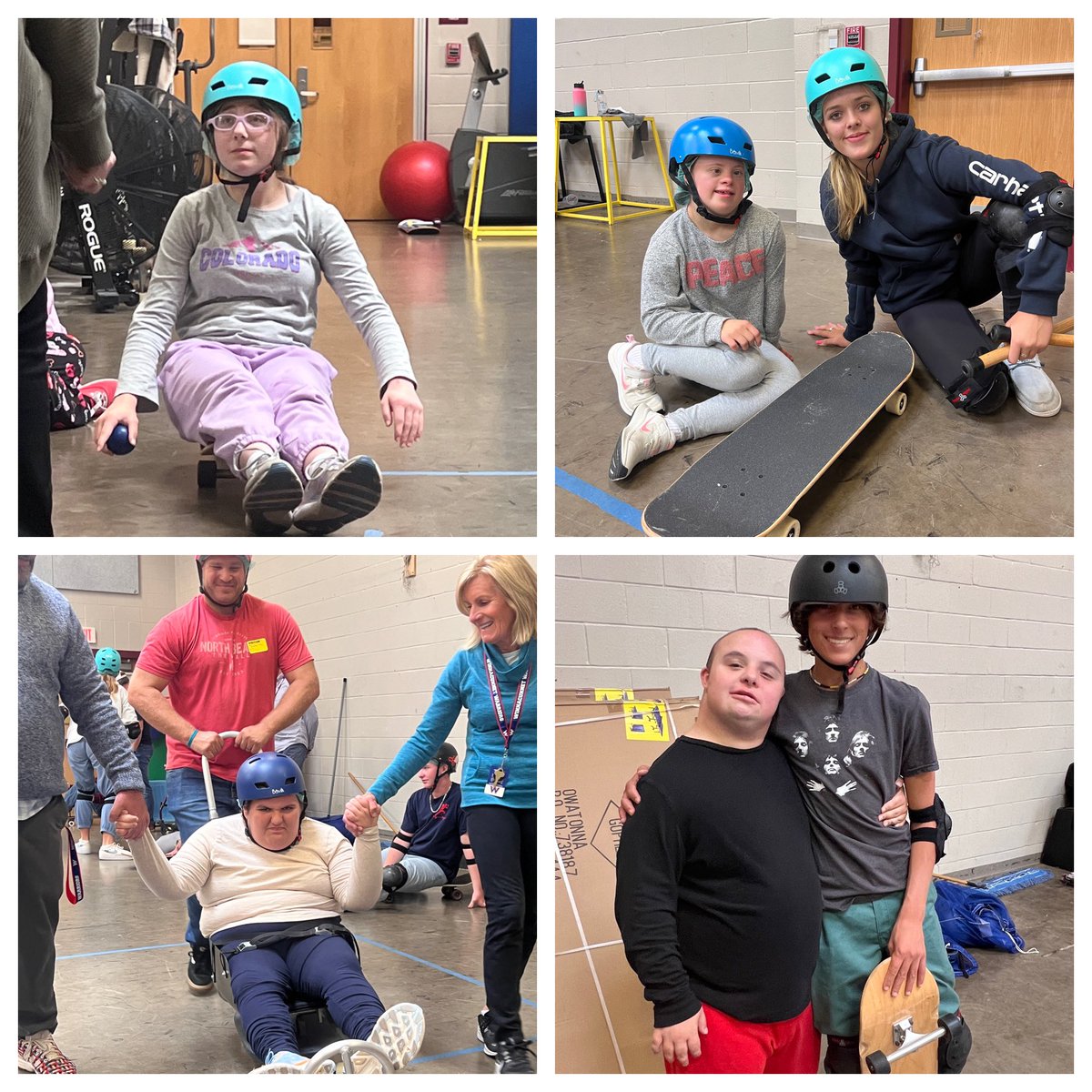 Thank you to freshman, Tyler Newcomb for bringing First Push Syndicate and their adaptive skateboarding program to Winnacunnet today. We had a blast!