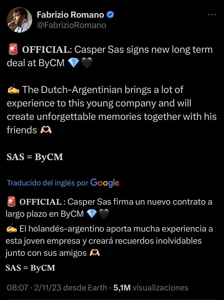 𝐂𝐀𝐒𝐏𝐄𝐑 𝐒𝐀𝐒 = 𝐁𝐲𝐂𝐌 ✍️🖤
llegó la cara de la empresa 🇳🇱🫶🏻