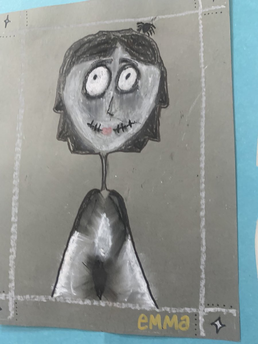 woodard_julie's tweet photo. 👻🕷️5th graders had a howling good time with our TIM BURTON inspired self-portraits….. 🕷️
👻🕷️creepy, shading & shapes fun !! 👻🕷️
@rockwallschools
@risdfinearts
#togetherrockwall
#pullenpride
#pawsart https://t.co/NCpbo80Nq3