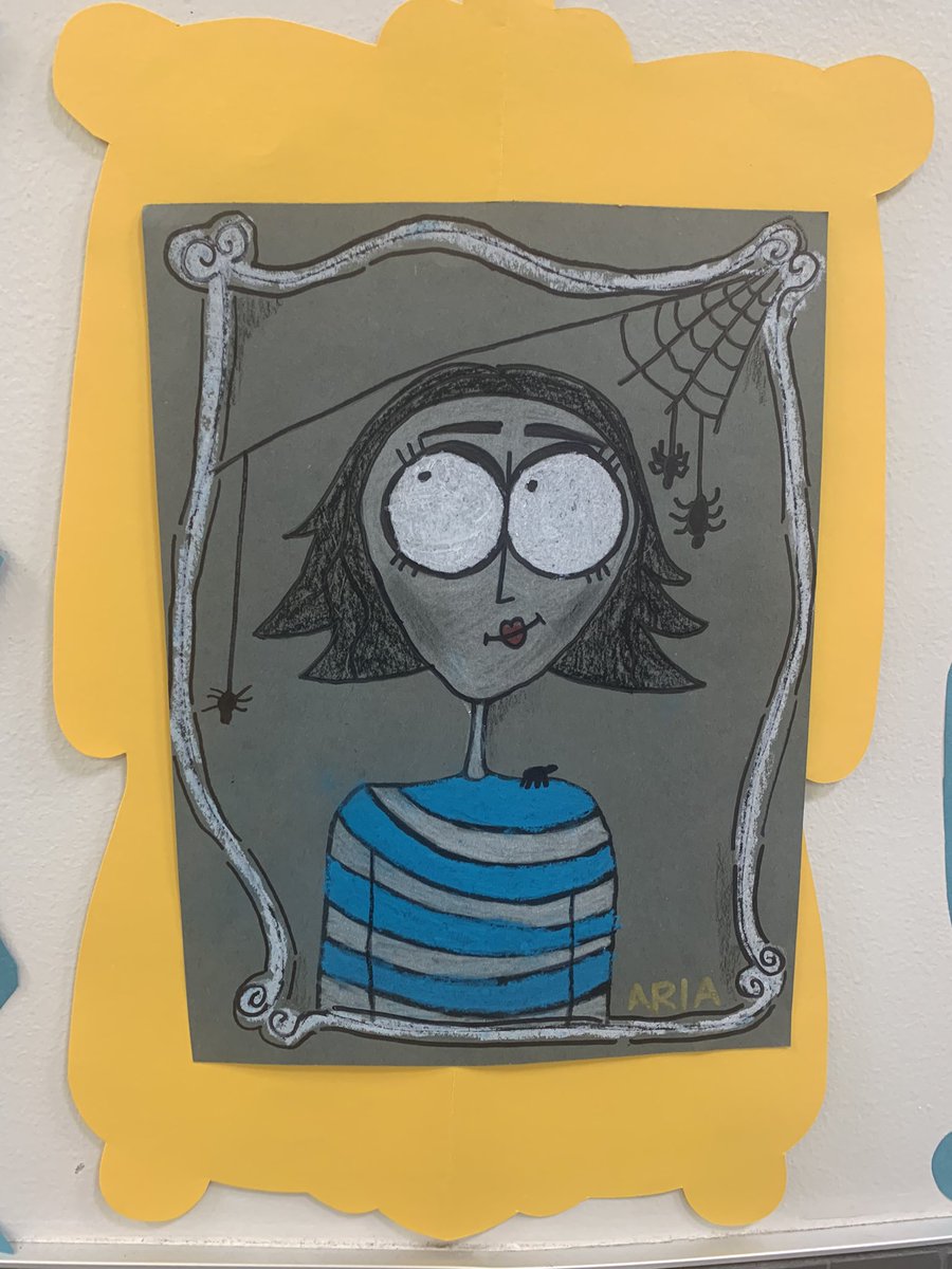 woodard_julie's tweet photo. 👻🕷️5th graders had a howling good time with our TIM BURTON inspired self-portraits….. 🕷️
👻🕷️creepy, shading & shapes fun !! 👻🕷️
@rockwallschools
@risdfinearts
#togetherrockwall
#pullenpride
#pawsart https://t.co/NCpbo80Nq3