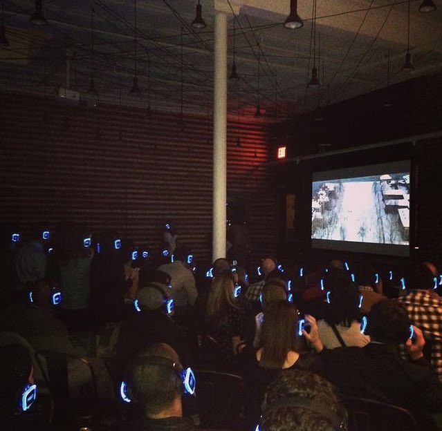 DoingLiving's tweet photo. Silent film screening of @JRart #ELLIS using #soundoff technology https://t.co/1tyPGj4erb