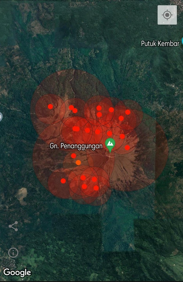 Pagi ini pukul 07:00 wib 03/11/2023 terjadi penambahan luasan area kebakaran hutan dan lahan di gunung #penanggungan jawa timur. Pagi ini terpantau ada 22 titik spot kebakaran hutan. Cc: <a href="/e100ss/">Radio Suara Surabaya</a> <a href="/bpbd_jatim/">BPBD JATIM</a> @KementerianLHK