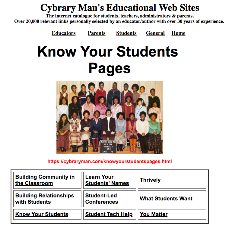 cybraryman1's tweet image. Teachers have to first show that they truly care about their students. #YouMatter cybraryman.com/youmatter.html Know Your Students cybraryman.com/knowyourstuden… #gtchat