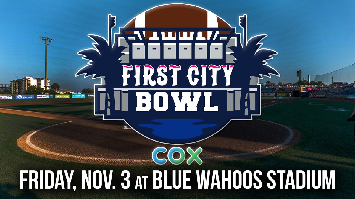 The inaugural First City Bowl is FRIDAY at Blue Wahoos Stadium!

Tate HS vs. Booker T. Washington HS

Gates 6:00
Kickoff 7:00
TV: YurView (Cox)

Blue Wahoos Stadium is cashless. Full concessions available!

Tickets ($7 GA, $57 VIP):
mpv.tickets.com/?agency=MILB_M…