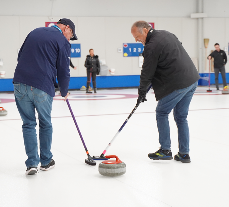 The competition is heating up at the Sixth Annual Hiway Credit Union Foundation Curling Event at the St. Paul Curling Club