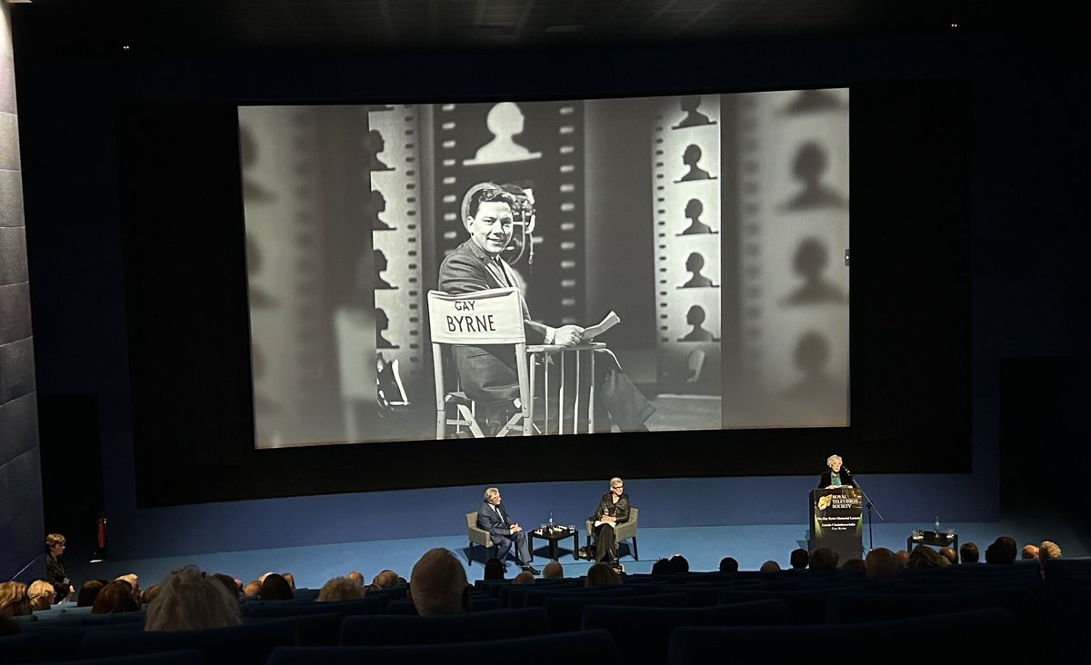 Royal Television Society’s Gay Byrne Memorial Lecture with keynote speaker Moya Doherty and moderator Pat Kenny. #RTSROI @RTS_media @RTS_ROI #Gaybo @LightHouseD7 #PublicServiceBroadcasting