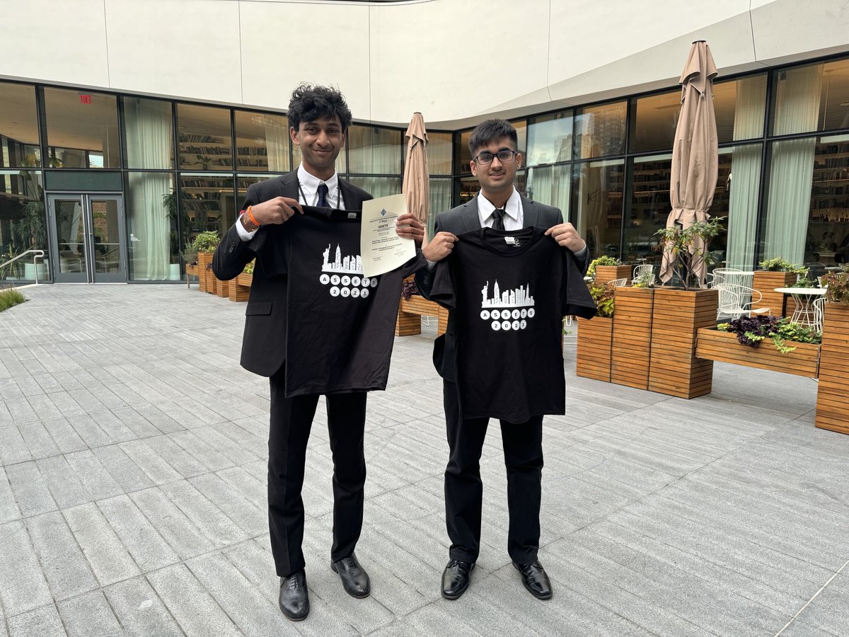 UntCse's tweet photo. CSE + TAMS + Research = a sight to behold! 

Congrats to Sehej Kumar &amp; Shreyas Kotla of @TAMSUNT, as well as Dr. Stephanie Ludi (CSE Assoc. Chair), on their 1st place award at the @TheOfficialACM  SIGACCESS Conference.

Truly magnificent job done, guys! Good luck in finals!
@unt https://t.co/3uaOFdGLgA