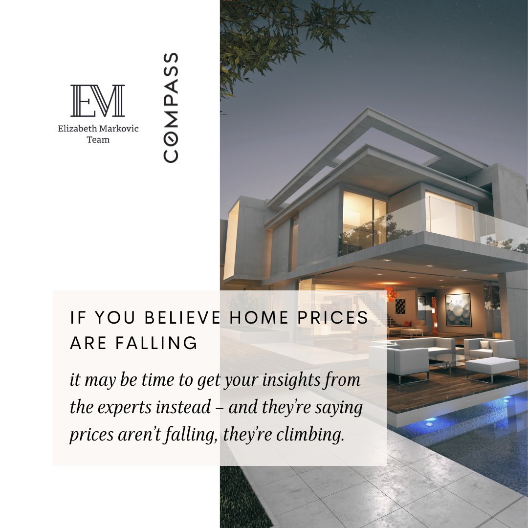 Don’t Believe Everything You Read About Home Prices

If you want information you can trust, turn to the real estate experts. Their data shows home prices are on the way back up and will net positive for the year. 

#ElizabethMarkovicRealtor #homeprice #homepriceforecasts