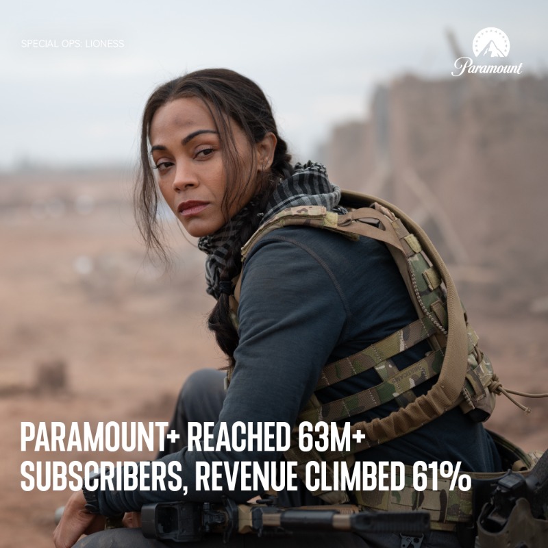 paramountco's tweet photo. .@paramountplus grew subscribers &amp; revenue.

The @NFLonCBS is delivering its best season viewership in years &amp; most streamed season on Paramount+.

Successful franchise extensions—like @TMNTMovie—drove @paramountpics revenue growth.

More highlights: https://t.co/6Hi22pwnTc $PARA