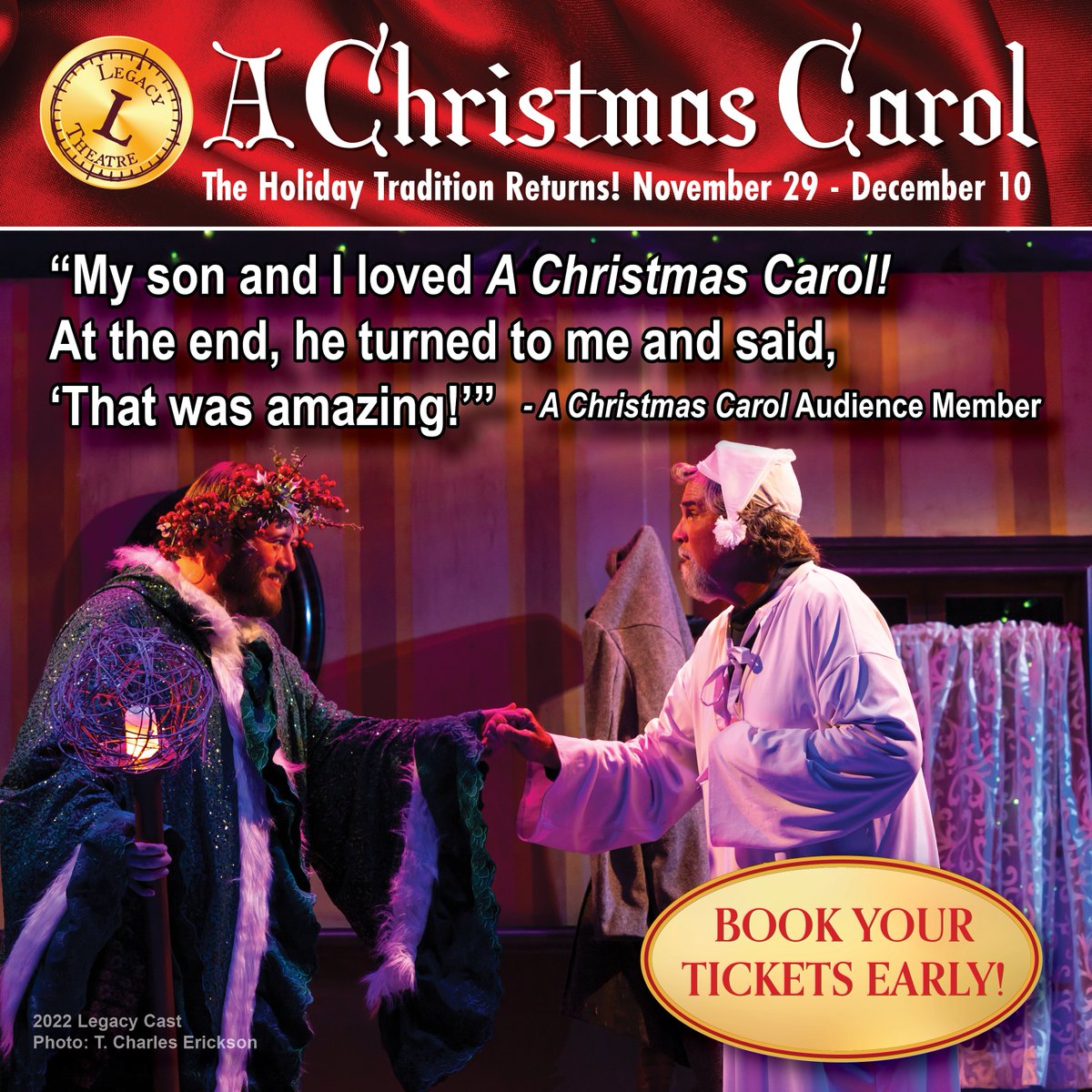 Tis the Season of great joy!

Do you have your tickets to A CHRISTMAS CAROL yet? Performances are filling up fast -- Call our Box Office at (203) 315-1901 to inquire about best availability!

legacytheatrect.org/a-christmas-ca…

#legacytheatrect #christmascarol #legacyachristmascarol