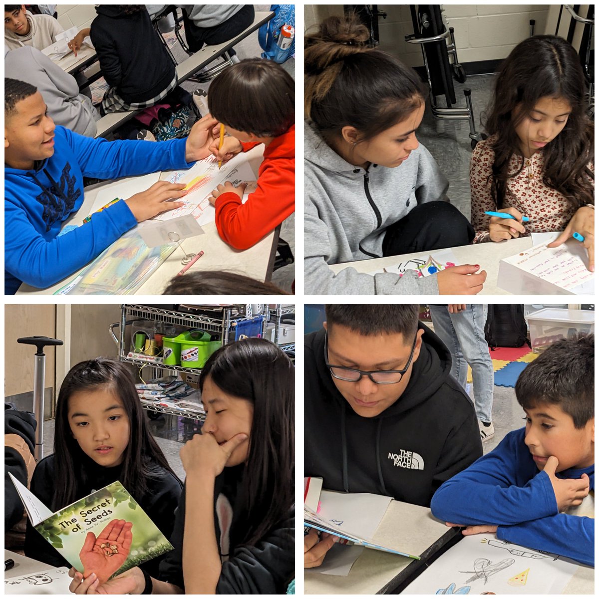 These Multilingual @WKHSWolves and @GranbyGators Reading Buddies are changing the world... for each other! #ItsWorthIt Thanks EL Team for this awesome initiative