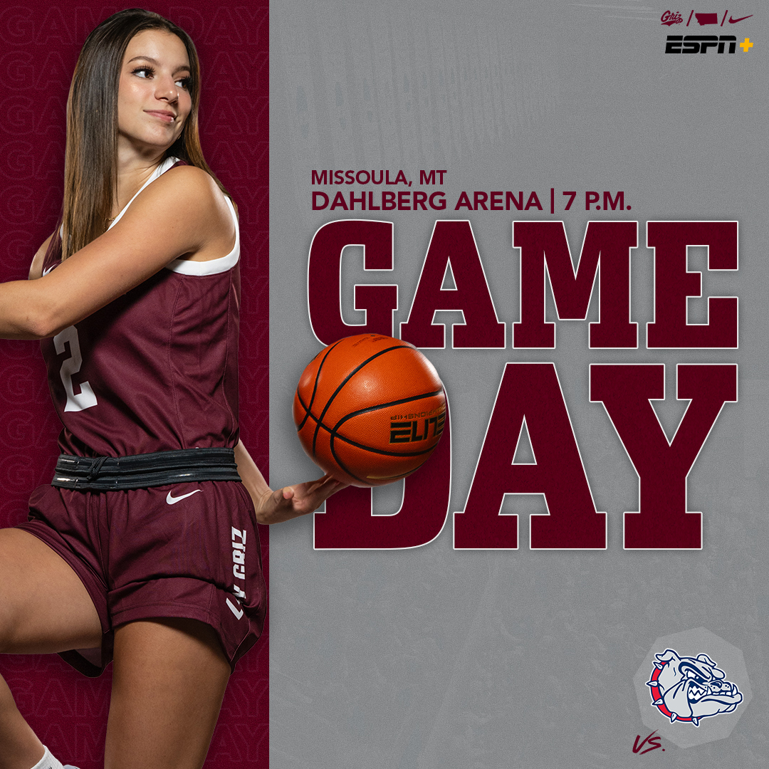 See you tonight Griz Nation!

🆚 Gonzaga
🎟️ bit.ly/3u1GmLA
💻 bit.ly/3VApMdU
📊 bit.ly/3QXu14L
📻 bit.ly/47e9m1e

#BigSkyWBB #GoGriz