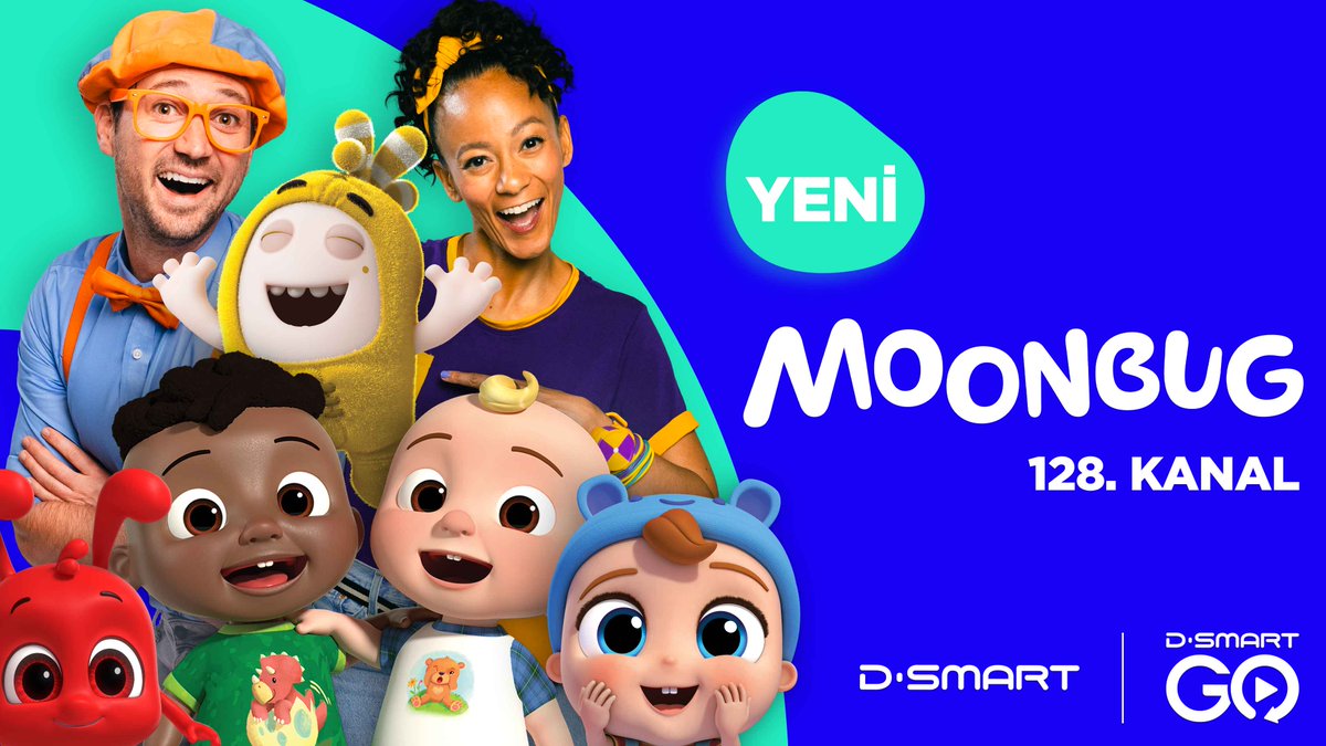 MahalliGundem's tweet image. Dünyaca ünlü çocuk kanalı Moonbug, 1 Kasım’dan itibaren D-Smart ve D-Smart GO’da izleyicilerle buluşmaya başladı. Çocuklar CoComelon, Blippi, Little Angel, Gecko’s Garage ve Oddbods gibi tüm dünyada severek takip edilen çizgi film ve programları ve çok daha fazlası #Moonbug’da!