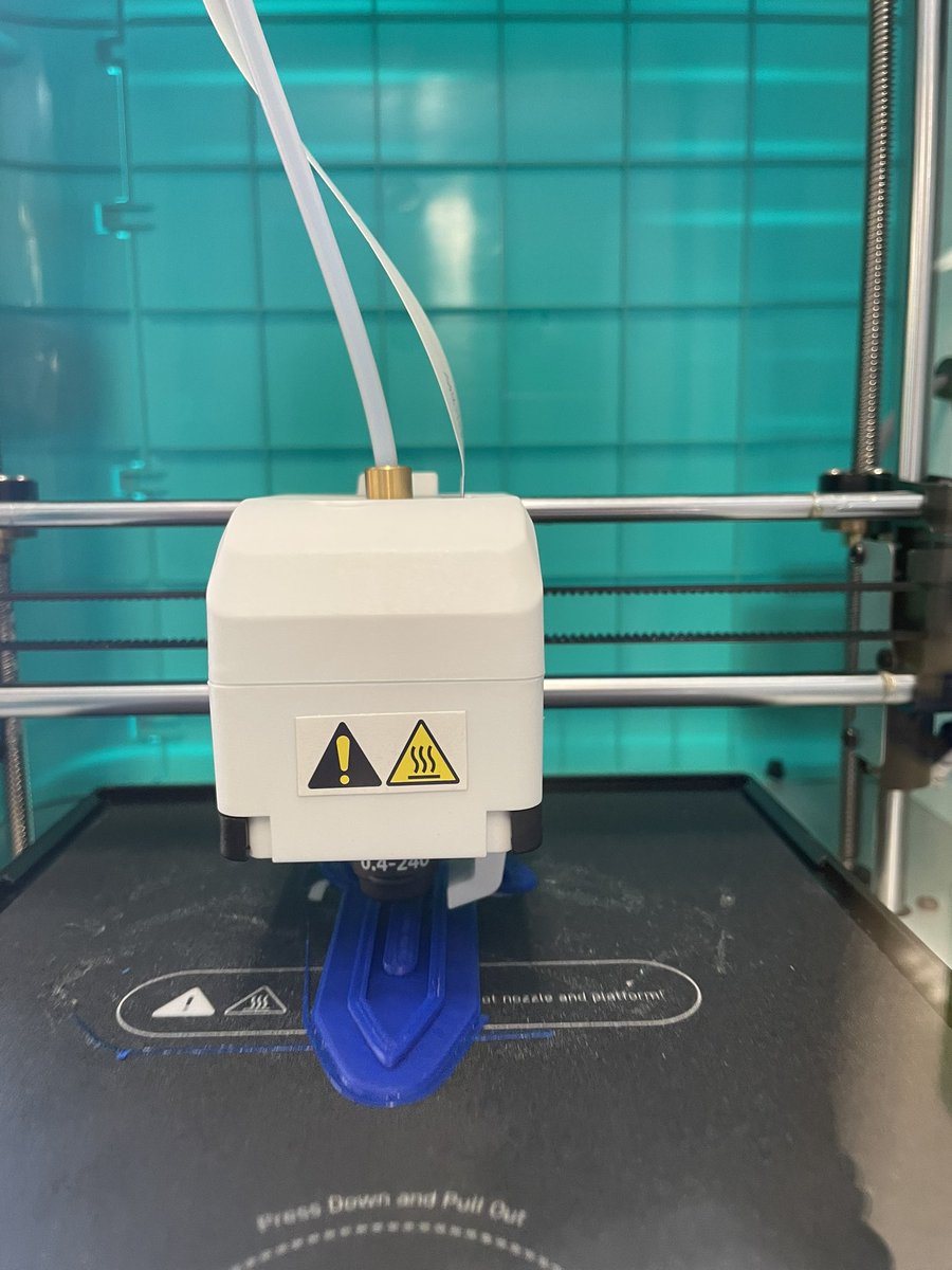 SSBoettcher's tweet photo. Shout out to my amazing Library Services Specialist, Robin, for coming out to help get Elrod started with our 3D printer. Our scholars were thrilled to see it in action! Started with some space themed bookmarks in preparation for Literacy Night! @HISDLibraryServ @mdhutchins26 https://t.co/pRL3rTfXlB