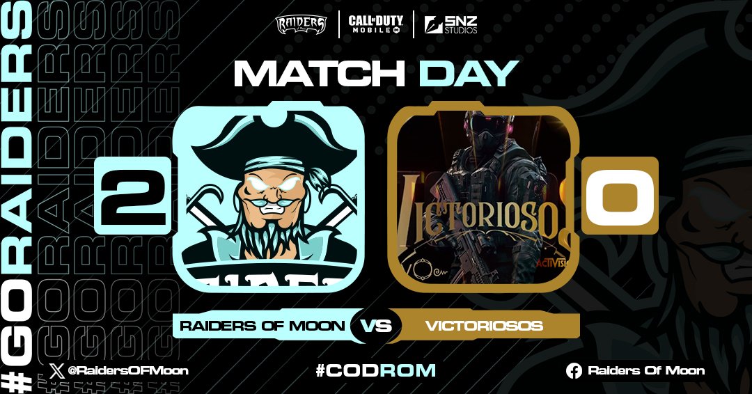 #CODROM | MATCH DAY

Segunda participación en las scrims organizadas por <a href="/ElFoxGamingg/">El Fox Gaming</a> en contra de VICTORIOSOS, felicidades por la victoria Raiders! 🏴‍☠️

GGWP!

🏆 | SALAS MJ FOX GAMING
🆚 | V۝๛Victoriosos
📅 | MIÉRCOLES 01/11
⏰ | 9:30 PM 🇲🇽
📺 | EL FOX GAMING

#GoRaiders #ROM