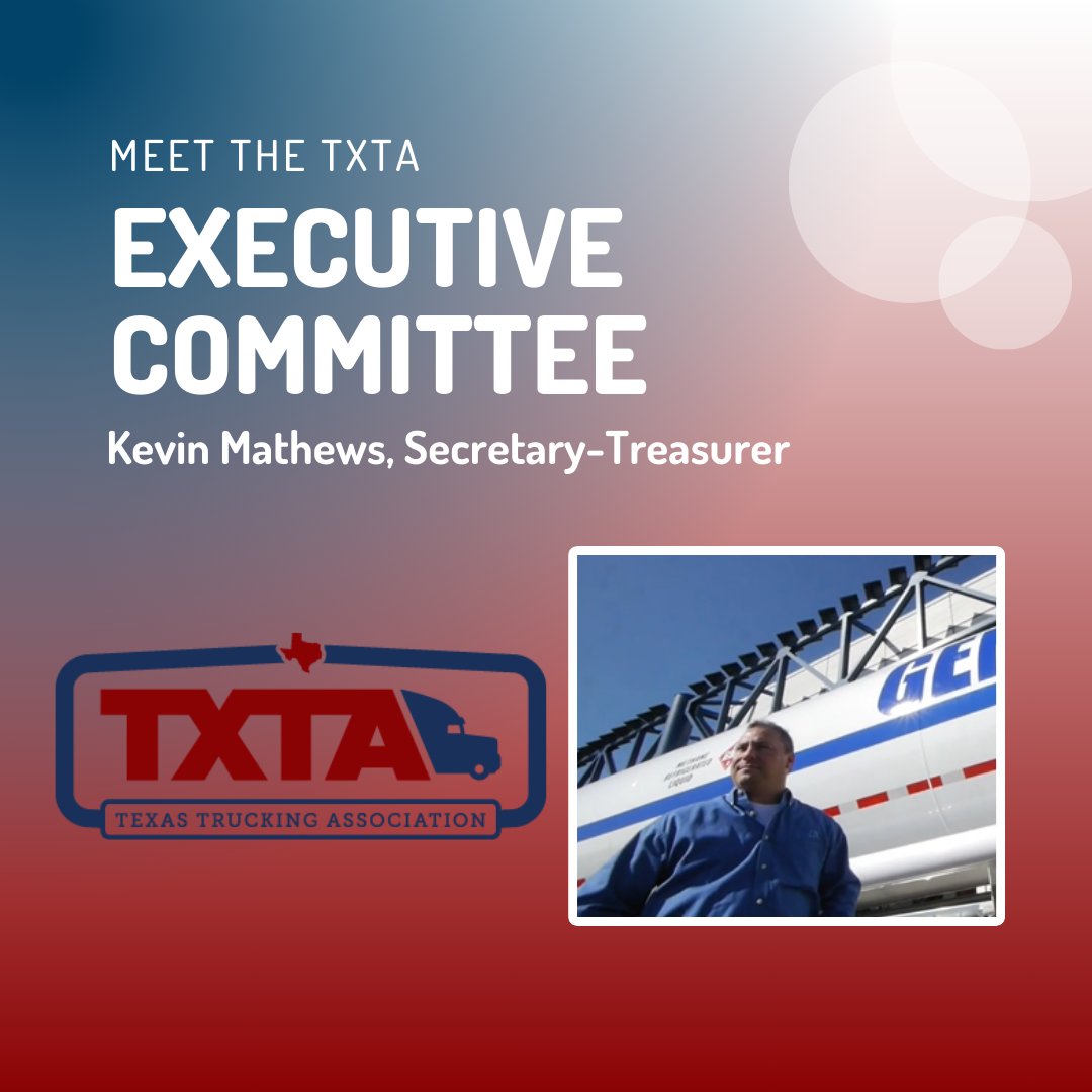 This month's Executive Committee spotlight is on Kevin Mathews with Genox Transportation US. Kevin is the Secretary-Treasurer of the TXTA Executive Committee and has been involved with TXTA for over 10 years.