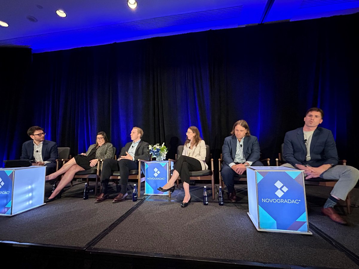 NovogradacNews's tweet photo. During the sponsors/developers panel at #NovocoRETC, @SummitRidgeEnrg's Jake Compton says the domestic content adder for renewable energy tax credits is helpful and complex. He describes trying to work out how the guidance applies to structures with multiple components. https://t.co/zzq6JCY01K