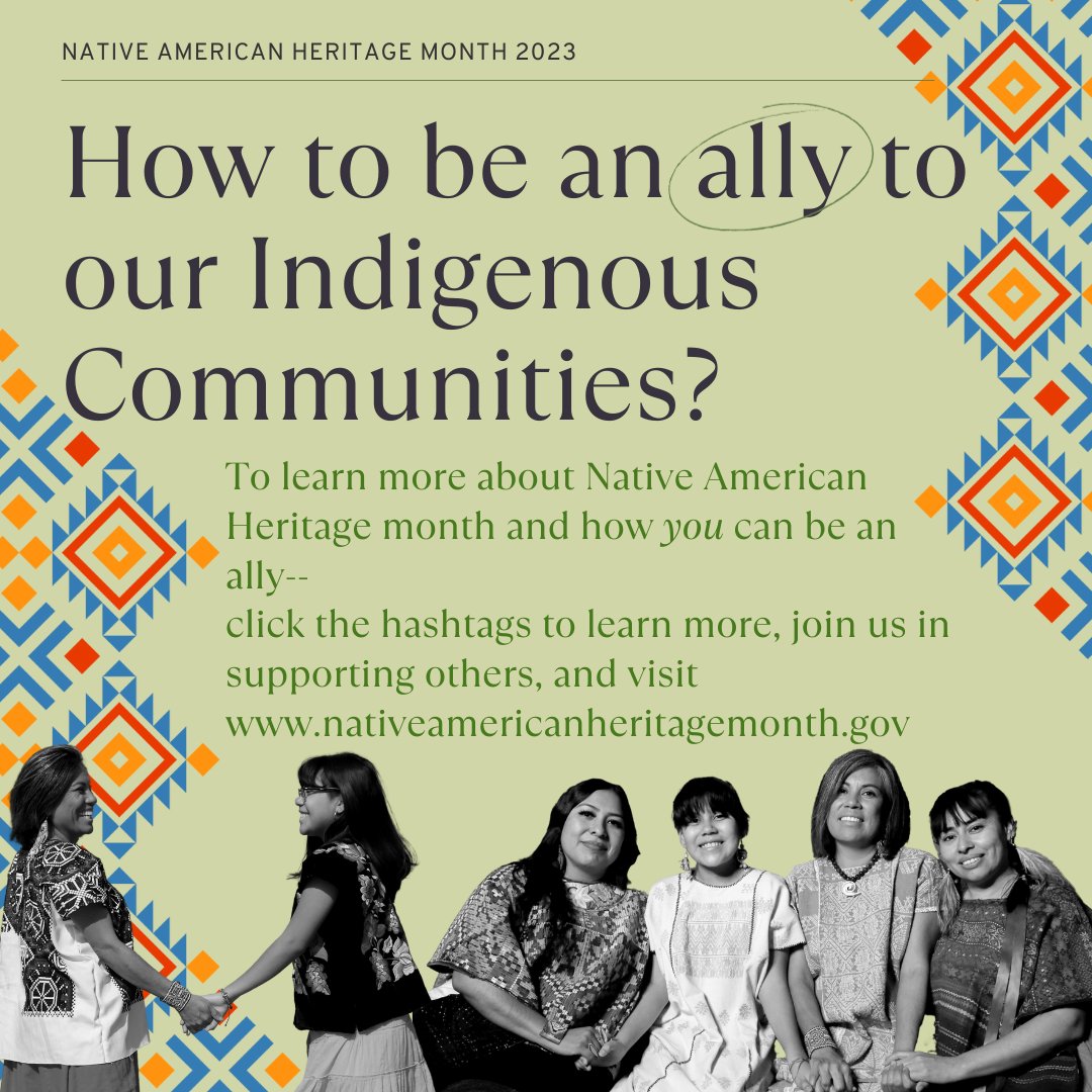 soaring_ed's tweet image. We honor and celebrate #NativeAmericanHeritageMonth this November. This month (and every month), let us show our appreciation and support to Indigenous peoples and their communities by educating ourselves and others. #RespectIndigenousVoices #StriveforUnity #IndigenousPeoples