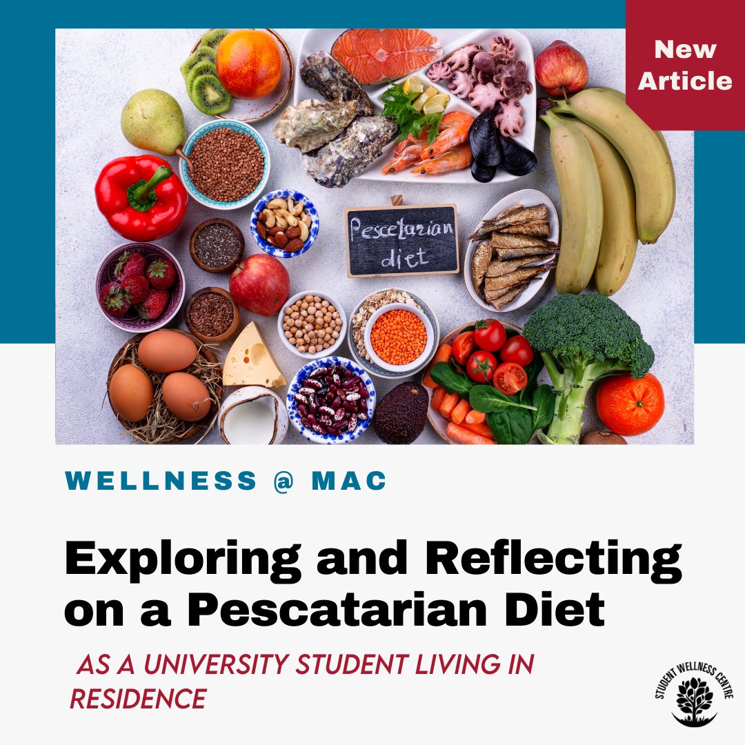 Read our most recent Wellness @ Mac blog post "Exploring and Reflecting on a Pescatarian Diet as a University Student Living in Residence" here: wellness.mcmaster.ca/exploring-and-…