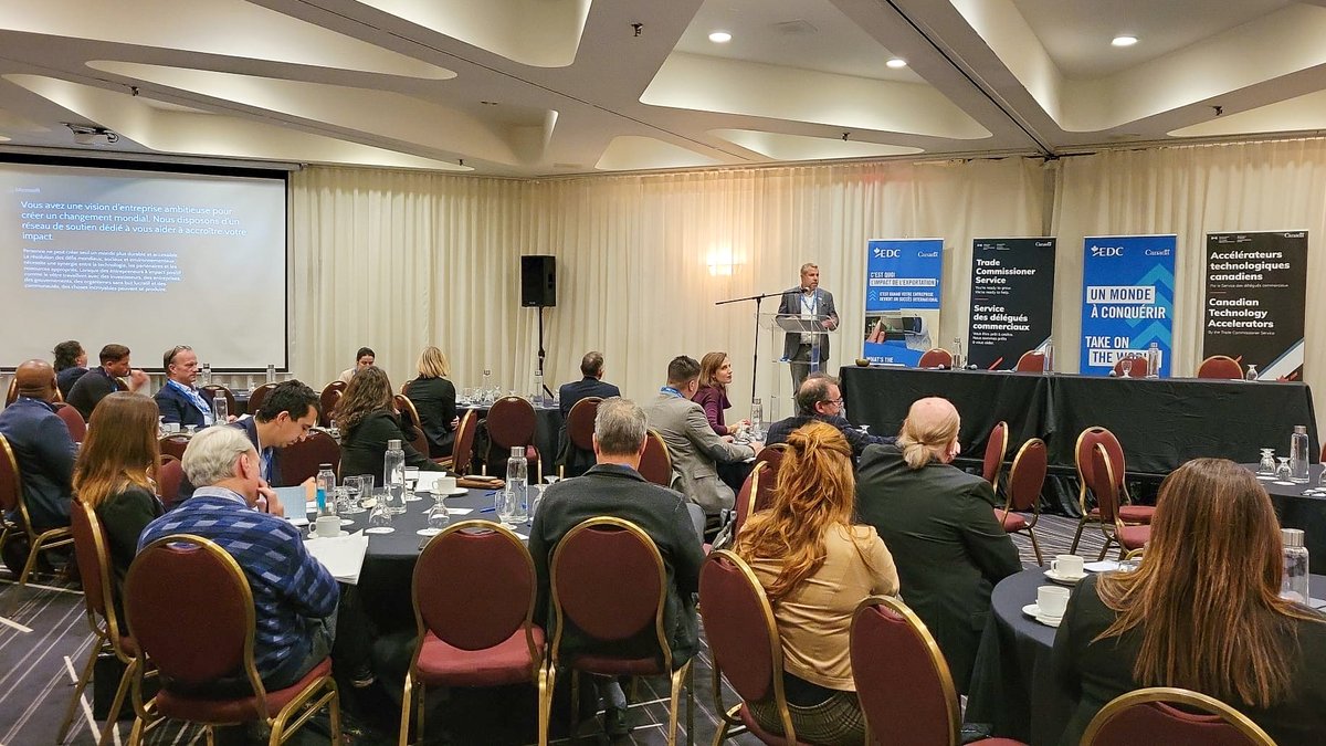 ExportDevCanada's tweet photo. Cleantech Export Week touched down in #Montreal today where our partners and presenters focused on business opportunities and strategies for growth in the cleantech sector in Canada and abroad. #cleantech #CleanTechPropres https://t.co/IYcvpDGaRd