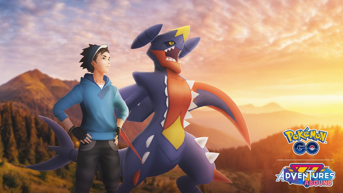 PokemonGoApp's tweet image. Pick your team and get ready to battle—Mega Garchomp is appearing during Raid Day!

#AdventuresAbound