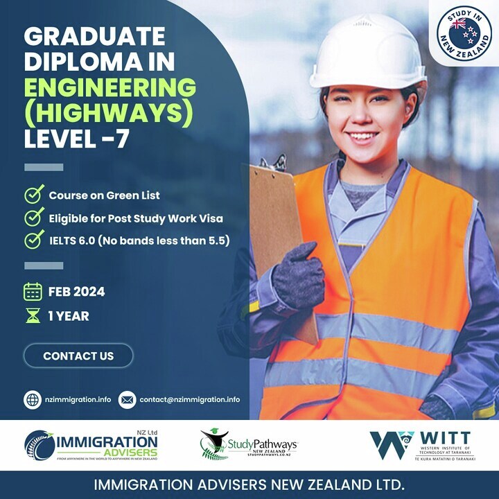nz_visa_adviser's tweet image. 👨‍🎓 Study #HighwayEngineering in #NZ
🎯 Pathway to #NZResidence
👉 Contact Us: bit.ly/3MsB2rf

#StudyInNZ #StudentVisa #ImmigrationAdvisers #NZEducation #INZ #PSWV #VisaConsultants #VandanaRai #GreenList #InternationalEducation #GraduateDiploma #Engineering #Highway #WITT