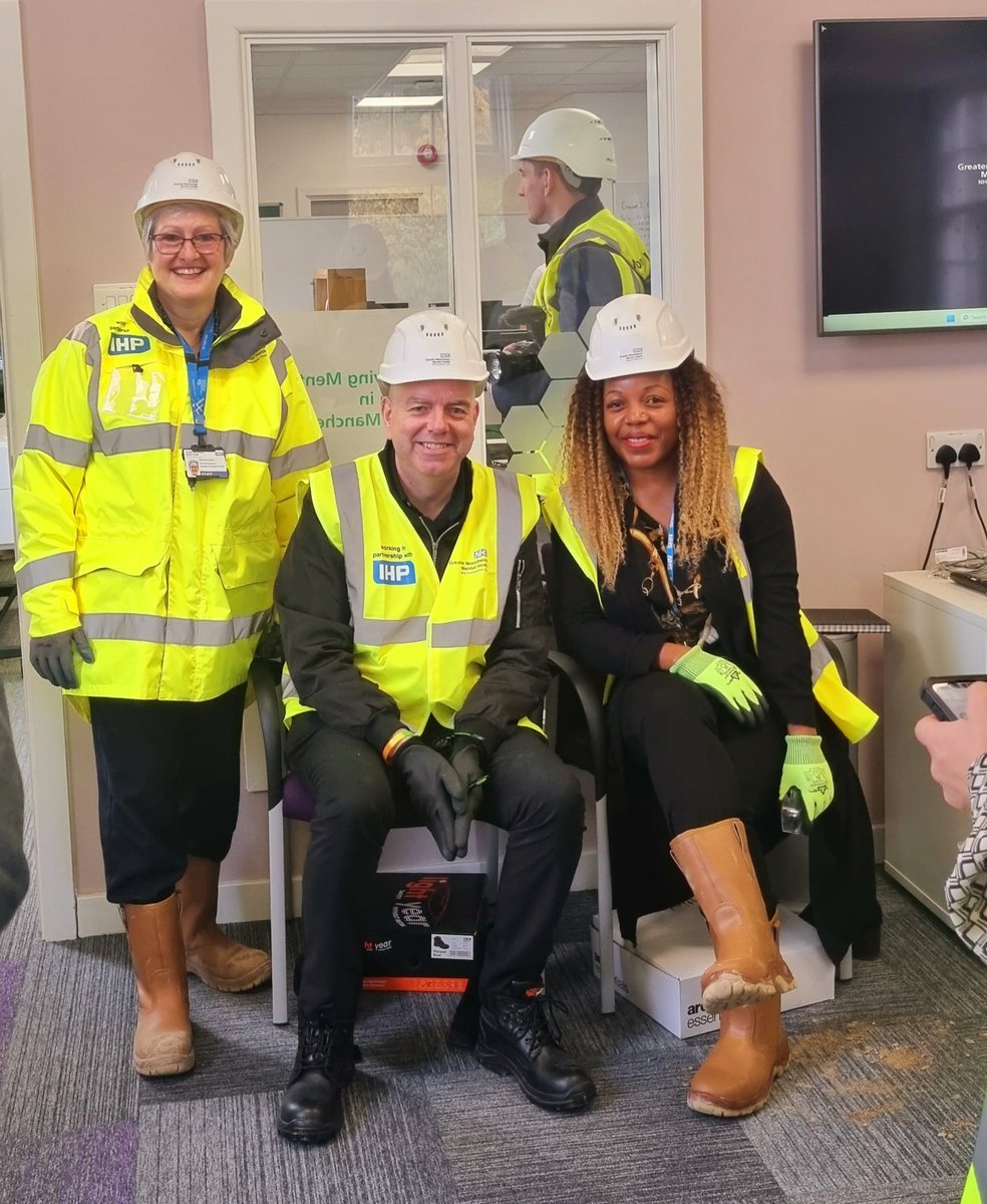 BridgetHughes64's tweet photo. @DGoodman_GMMH @Trace_Vj @nigelgmmhMCG @BhandaryNishan @Salougi9 After a great meeting with our service users and carers, we toured the North View site, so exciting to see just how amazing this is going to be for our service users and how it will support recovery, so much space. https://t.co/18z2rvHBi6