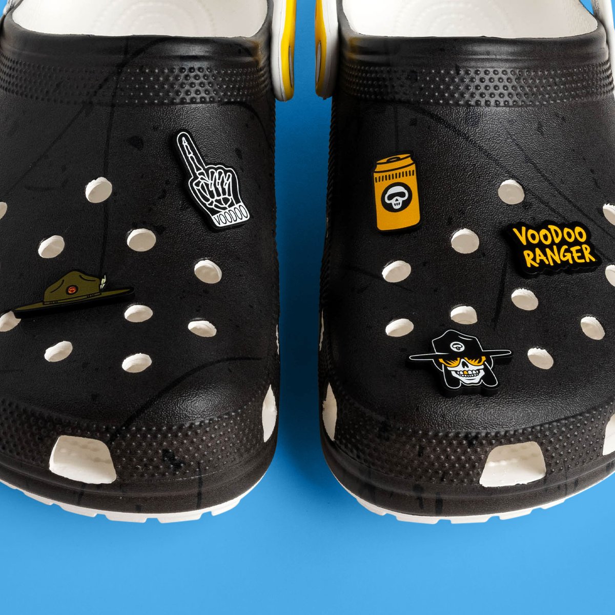 Live Rangerously, in our limited edition Voodoo Ranger Crocs. Complete with five custom Jibbitz, these little legends are bringing style to the beer aisle. Get them exclusively at the Vootique now. vootique.com