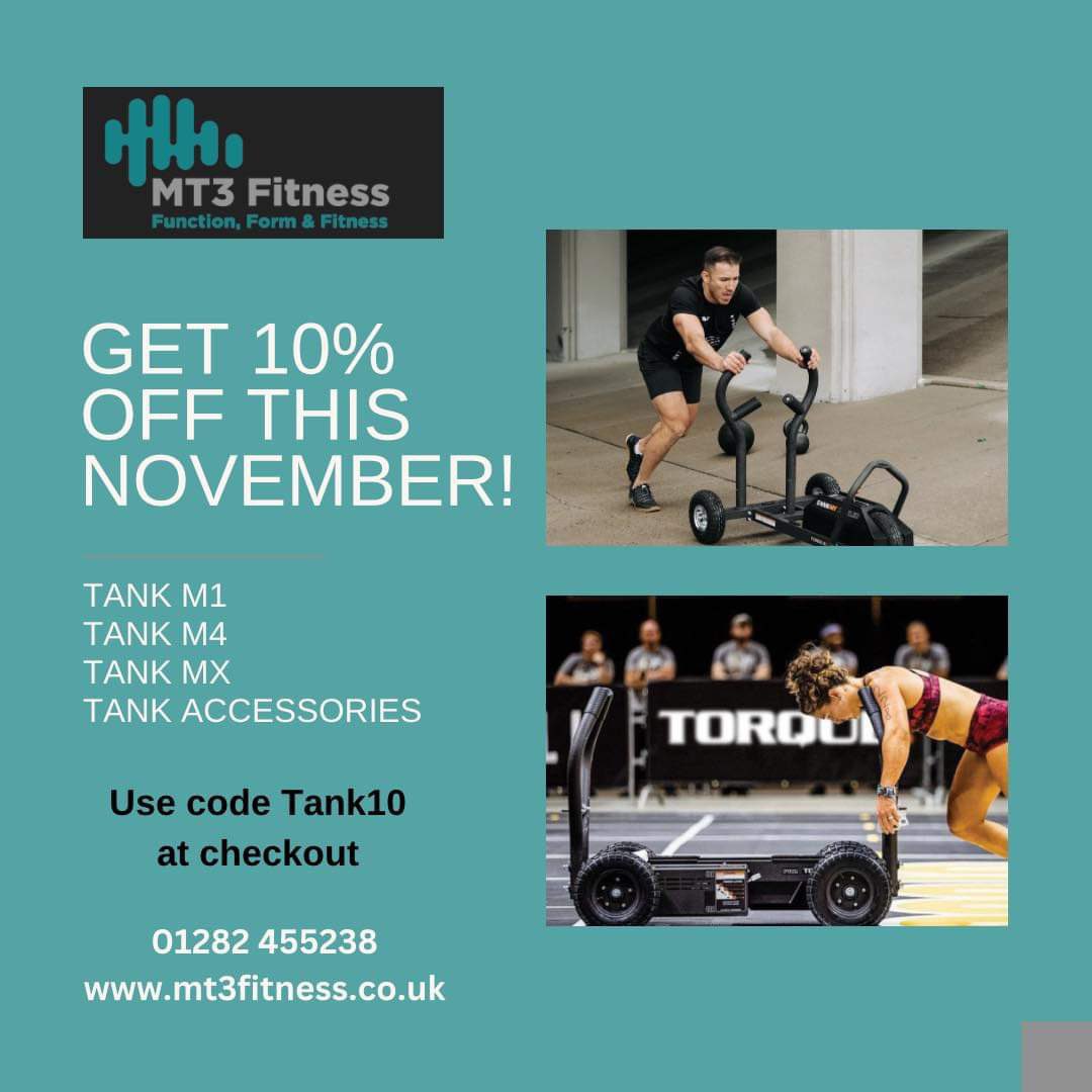 MT3Fitness's tweet photo. We have a 10% discount on all models of Tanks and Tank accessories for the whole of November. Use code tank10 at checkout on our website https://t.co/slsTYree79