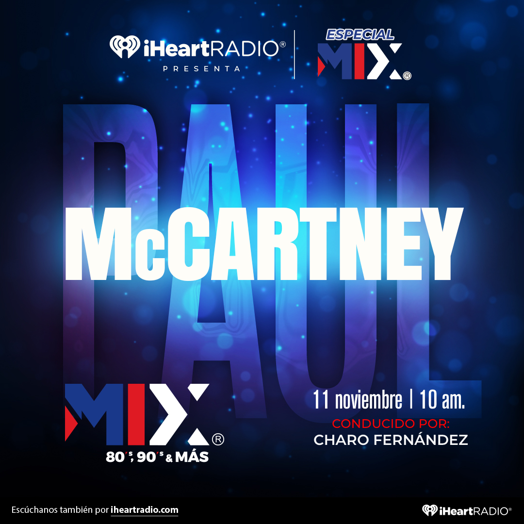 MixMxOficial's tweet photo. #PaulMcCartney llegará a México. 🎸 Y para celebrarlo, en MIX FM tenemos preparado un programa especial inigualable. 🤟 Bajo la conducción de @Charofernandezr  tendremos su música, detalles de su carrera, de sus conciertos y una entrevista exclusiva.🤩

https://t.co/7ndSNvpJmQ https://t.co/Vd6v6GLR0J
