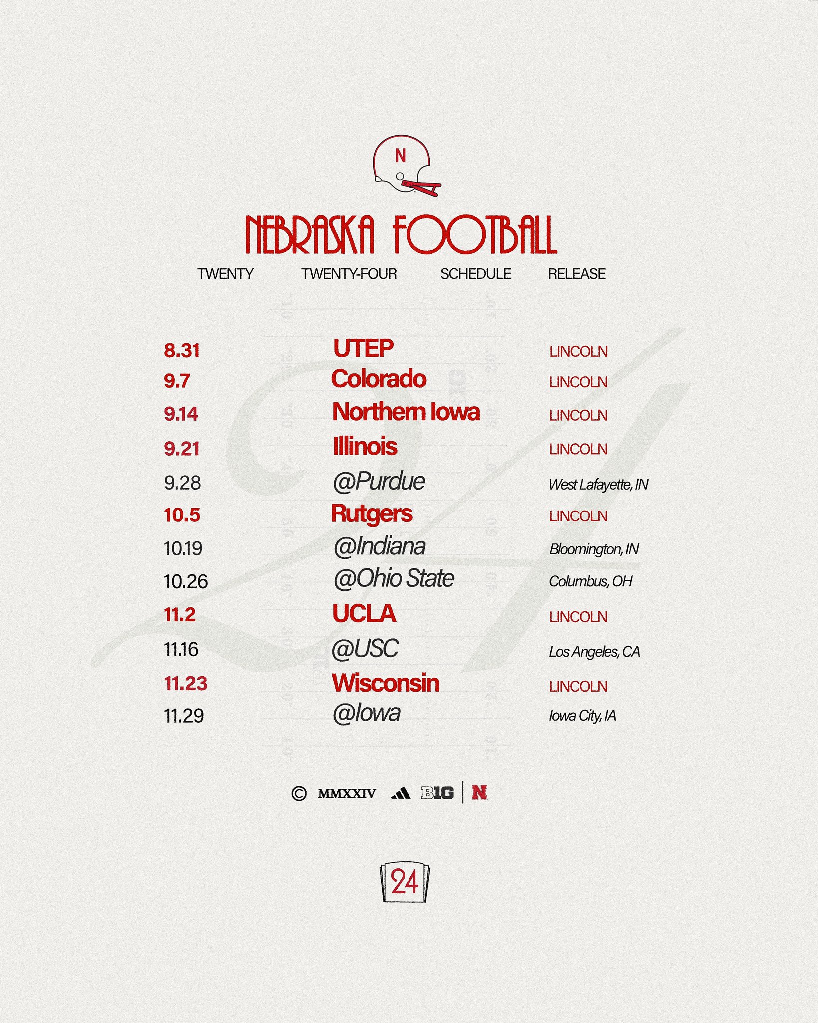 Unl Final Schedule Fall 2024 Cora Meriel