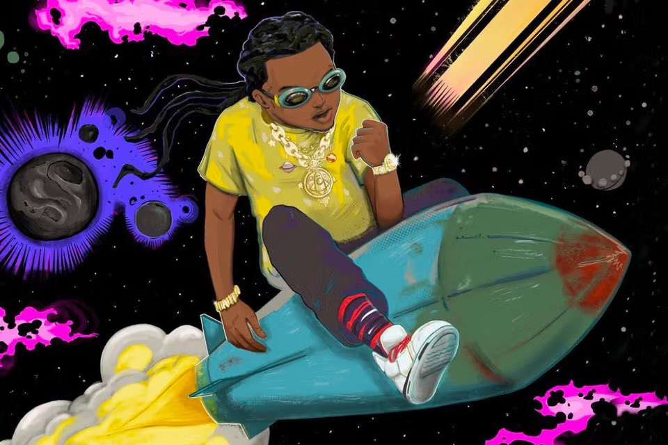 culturesoc's tweet photo. This Day in Rap📍 

This day in 2018 Takeoff Released his debut solo album “The Last Rocket” 

💿 Peaked at No. 4 on Billboard 
💿 “Last Memory” and “Casper” made it on the top 100 

R.I.P Takeoff 🚀 https://t.co/kwSECCkwud