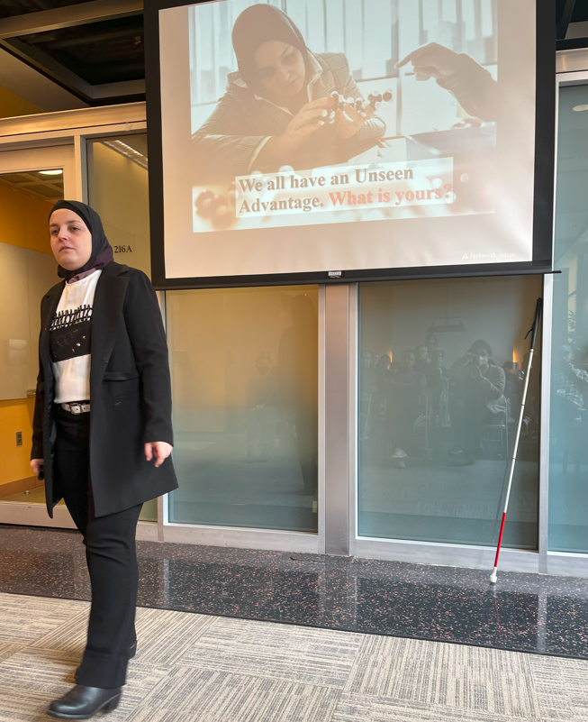 Some highlights from @mona_minkara's two special seminars yesterday. We loved learning more about her scientific journey and current research focus and want to extend a huge thank you for her efforts toward accessibility and catalyzing knowledge!