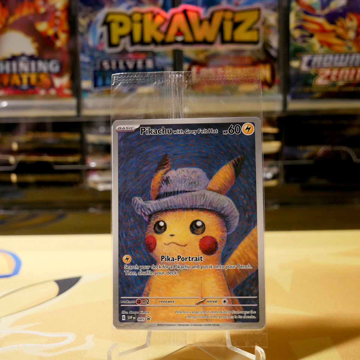 Giving away my extra Pikachu Van Gogh Promo! 

To Enter:
-Like and Retweet
-Follow @FreezeTheVerse 
-Follow me @TheRealPeakuh 

Announcing the winner next Wednesday, Nov 8th on stream. (Around 6pm pacific time). International is fine, and I will not charge you for shipping!