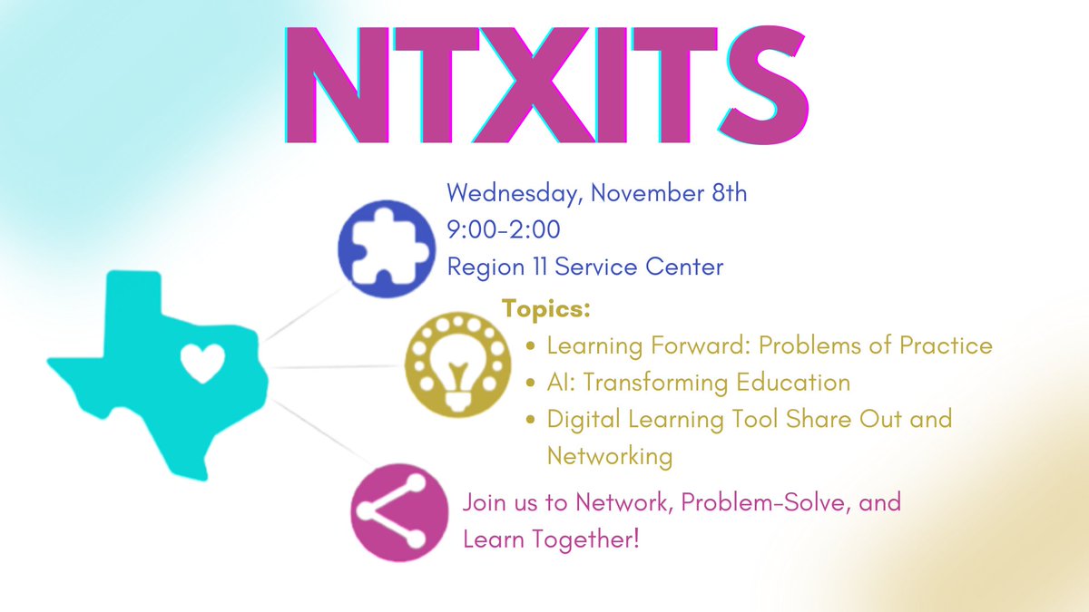 Brent Mischnick (@mischmindset) on Twitter photo <a href="/NorthTxITS/">North Texas ITS</a> is hosting its first meeting of the school year next week! Check out the details and come learn with other like-minded #edtech professionals! <a href="/NorthTxITS/">North Texas ITS</a> is hosting its first meeting of the school year next week! Check out the details and come learn with other like-minded #edtech professionals!