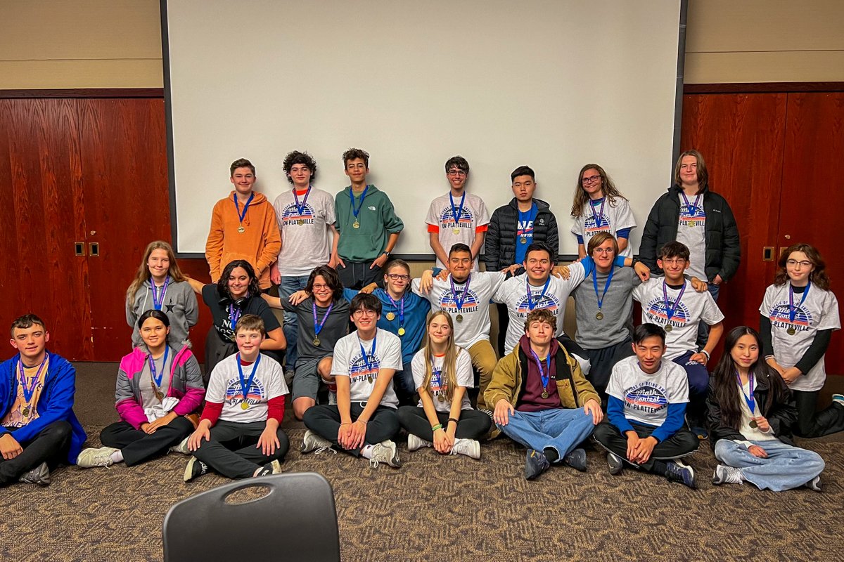 DMschools's tweet photo. The mathletes of Central Academy earned first place yesterday at the 50th Annual High School Mathematics Contest, held at the University of Wisconsin-Platteville. The Central Academy mathematicians earned 24 of the 42 Division I All-Academic Team honors. Congratulations! https://t.co/058EBk3MsY