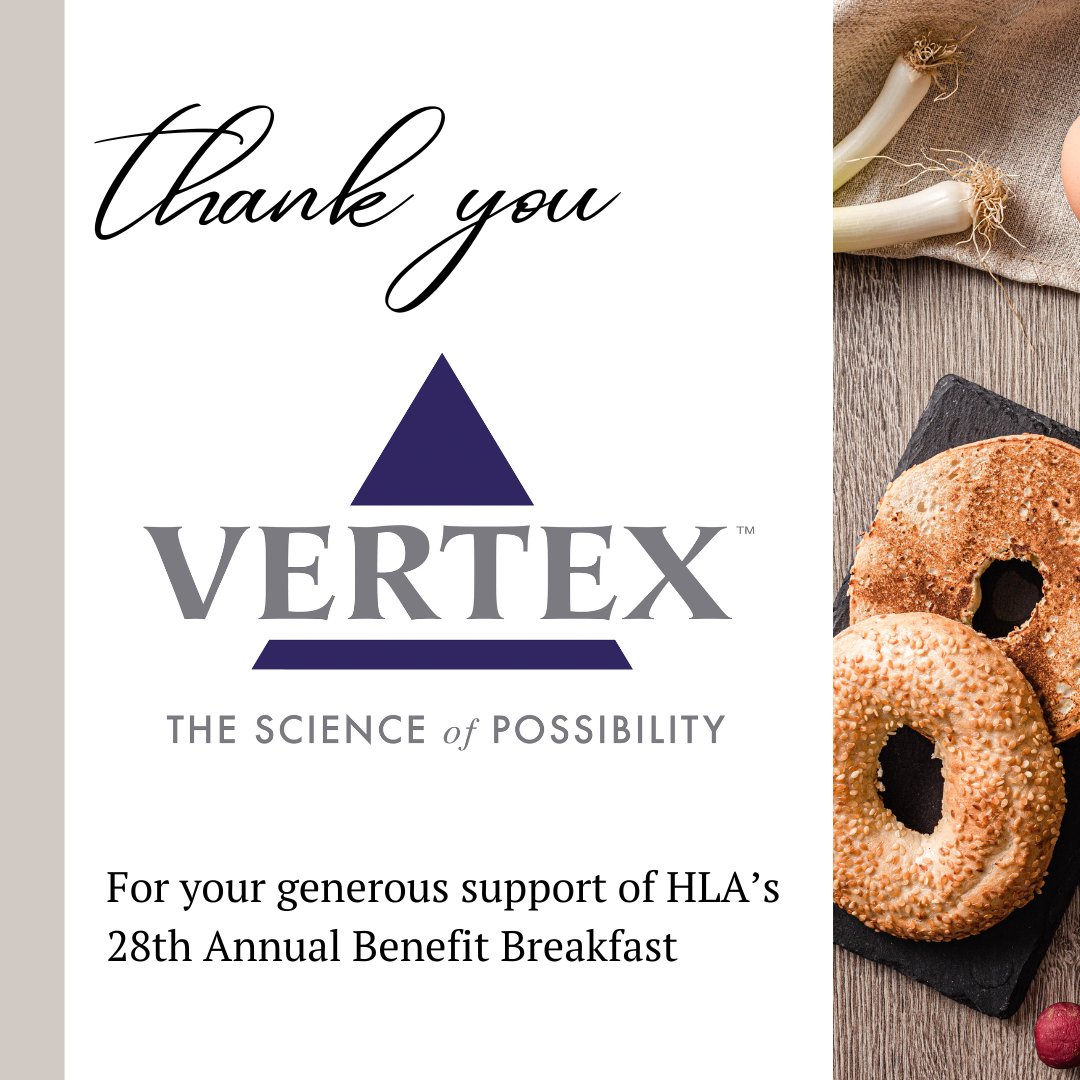 And a massive thank you to <a href="/VertexPharma/">Vertex Pharmaceuticals</a> for your continued support of this year's #HLABreakfast!!