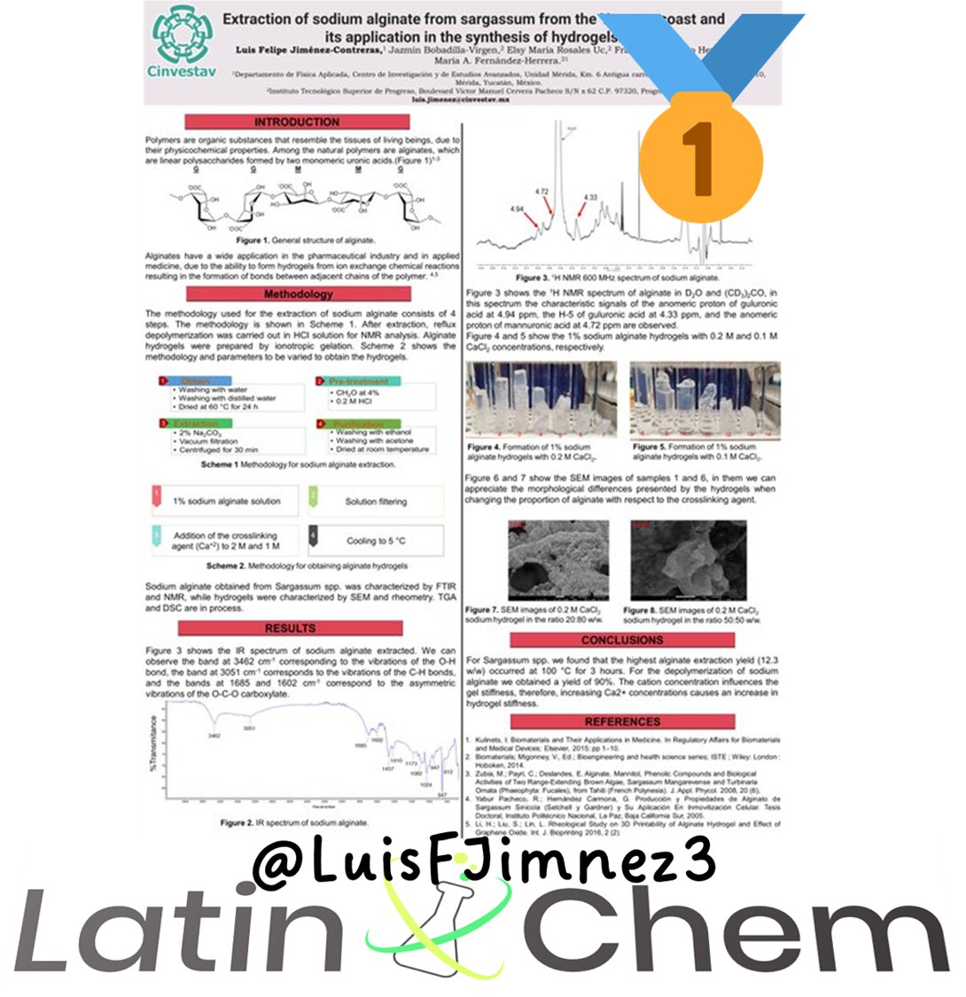 Jose_Andres_Mtz's tweet photo. Muchas felicidades a los ganadores del #LatinXChem23 en la categoría de Química Ambiental #LatinXChemEnv
🥇@LuisFJimenez3
🥈@Raimara18537189 https://t.co/NnKb33CGJI