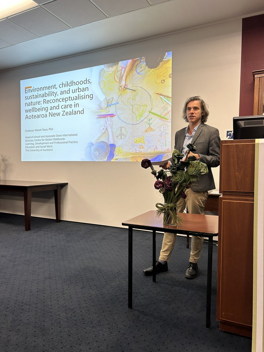 Attending the College of Child and Youth symposium today. Listening to an incredible talk from <a href="/DrMarekTesar/">Marek Tesar</a> about childhood and the environment. <a href="/DonnaB09340879/">DonnaB</a>