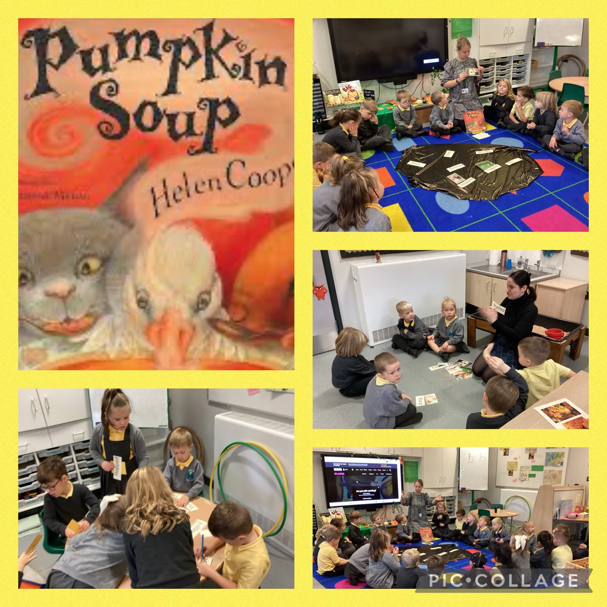 Reception worked hard today learning, developing and understanding new vocabulary from this book. They matched words, wrote them and acted out the meanings of words. They were engaged in listening to the story and helping to complete the sentences. Great job! <a href="/mrsunsworth35/">@MrsUnsworth35</a>