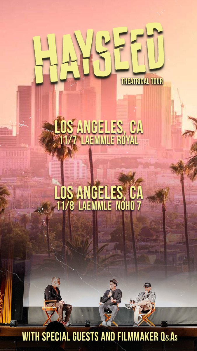 DYNMC Films (@dynmcfilms) on Twitter photo LOS ANGELES! It’s your chance to experience the award-winning whodunnit <a href="/hayseedmovie/">hayseedmovie</a> for 2 exclusive screenings next week w/ special guests and filmmaker Q&As. Tickets + info: hayseedmovie.com/screenings LOS ANGELES! It’s your chance to experience the award-winning whodunnit <a href="/hayseedmovie/">hayseedmovie</a> for 2 exclusive screenings next week w/ special guests and filmmaker Q&As. Tickets + info: hayseedmovie.com/screenings