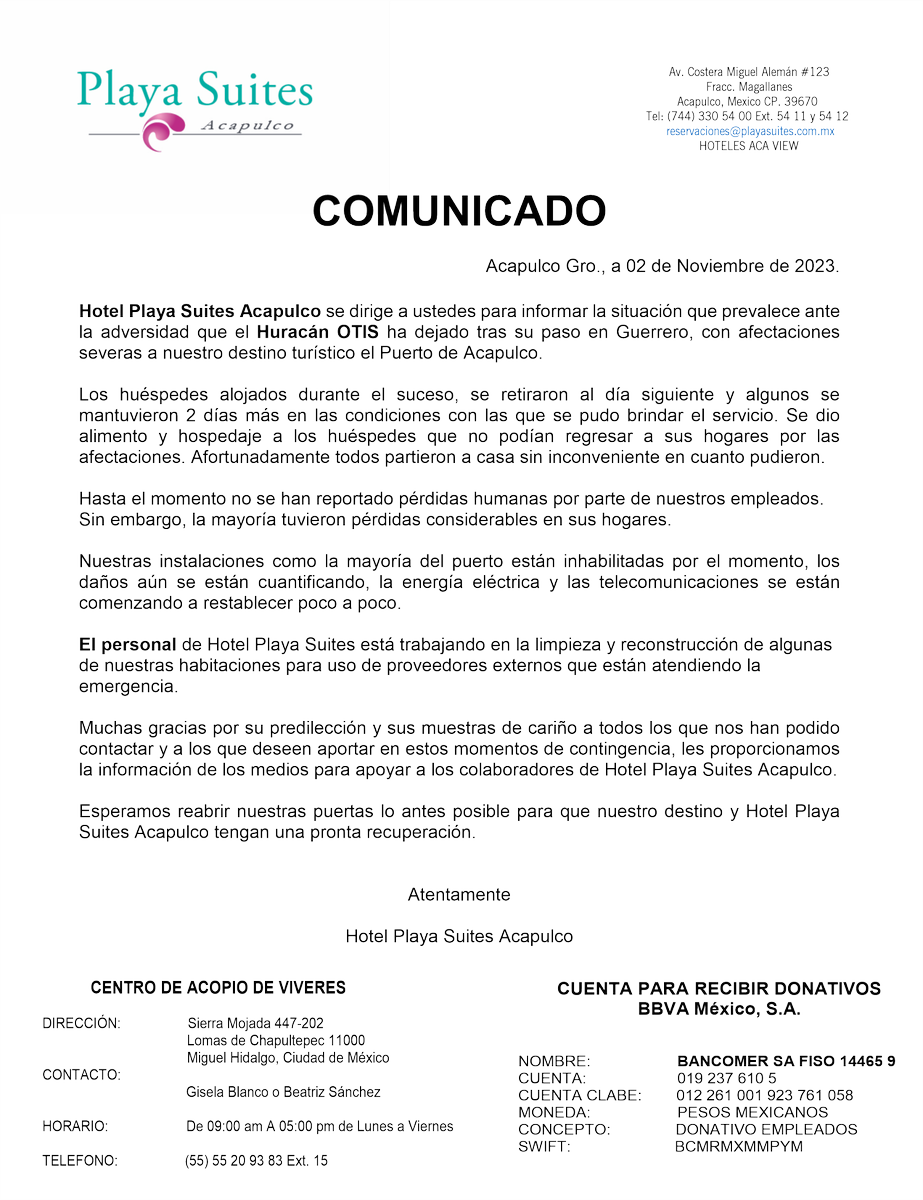 Hotel Playa Suites Acapulco (@playasuitesaca) on Twitter photo 