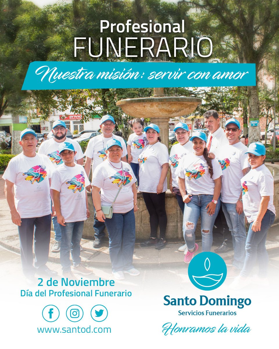 santodomingosas's tweet photo. Servimos con amor y  #HonramosLaVida💙Agradecemos por cada día de vida #ProfesionalFunerario en el que podemos brindar nuestro corazón para consolar y apoyar a quienes transitan por una pérdida. Un gran abrazo #Gratitud #Colaboradores #Aliados #Fundadores #SomosHéroesFunerarios https://t.co/djlFLI1Tzn