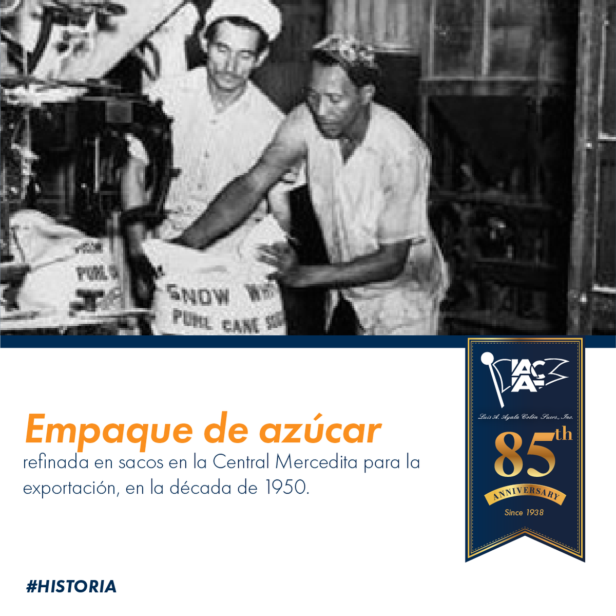 ayacolpr's tweet photo. Dato histórico:

En 1962, se cargaría un barco mensual, con 10,000 toneladas de azúcar en sacos. Este fue el movimiento de exportación más grande que se había realizado hasta la fecha en el Puerto de Ponce. https://t.co/qnQs5FYClh