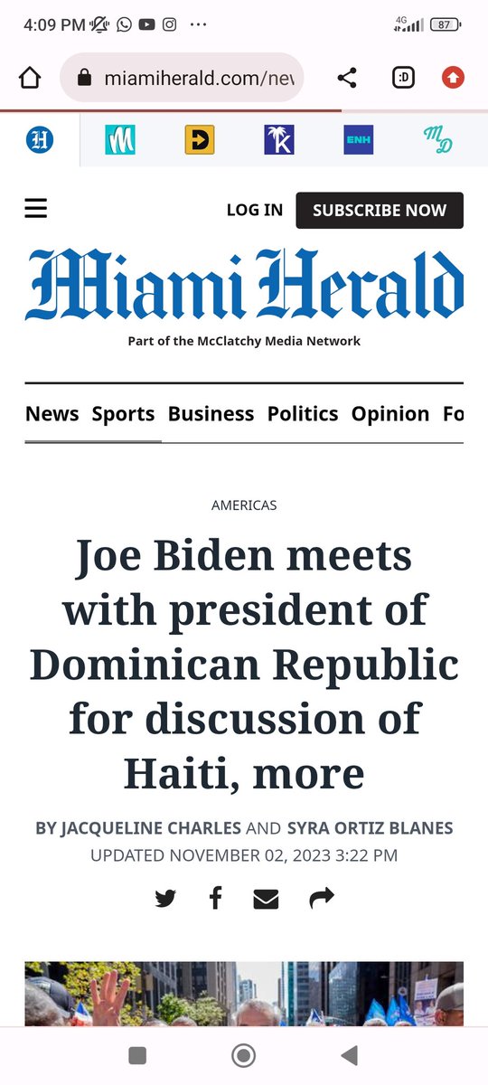 La prensa estadounidense dice que la reunión del Presidente Abinader con el Presidente Biden fue para discutir la situación con Haitï. SIN COMENTARIOS...<a href="/ListinDiario/">LISTÍN DIARIO</a> <a href="/PeriodicoHoy/">Periódico Hoy</a> <a href="/elnuevodiariord/">El Nuevo Diario</a> <a href="/ElDia_do/">Periódico El Día</a> <a href="/ElCaribeRD/">El Caribe</a> <a href="/ElNacionalRD/">El Nacional</a> <a href="/FPcomunica/">@Fuerza del Pueblo (FP)</a> <a href="/CesarAFernandz/">César A. Fernández</a> <a href="/faumontes/">Fausto Montes de Oca</a>